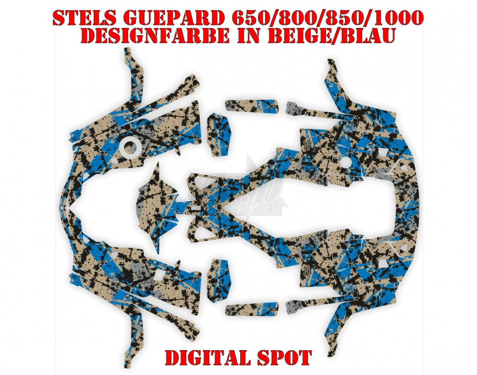 Digital Spot Beige-Blau für Stels Guepard 650/800/850/1000